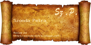 Szonda Petra névjegykártya